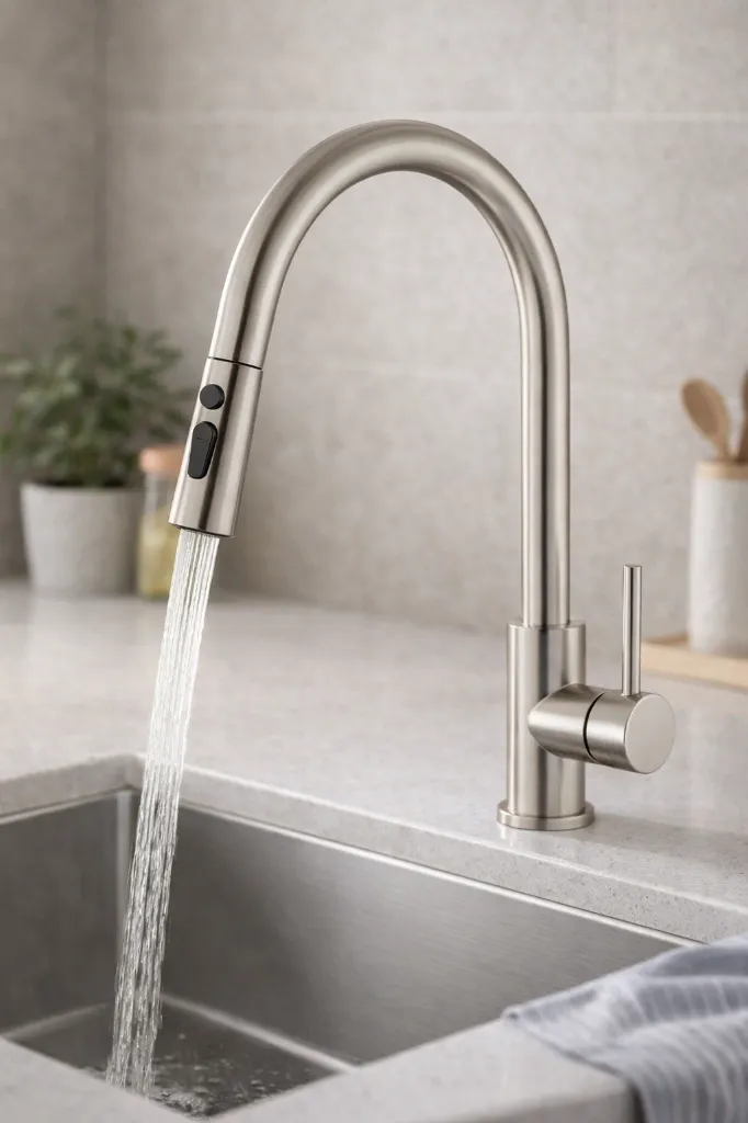 Pull-out Sink Mixer Brushed Nickel